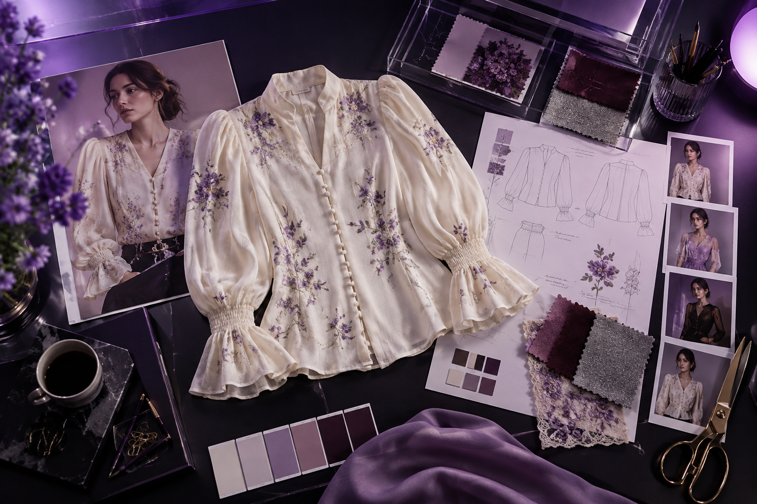 服装设计工作台与服装设计素材